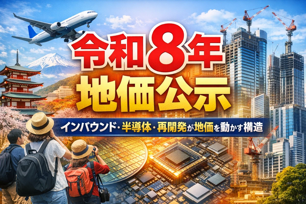令和8年地価公示｜インバウンド・半導体・再開発が地価を動かす構造