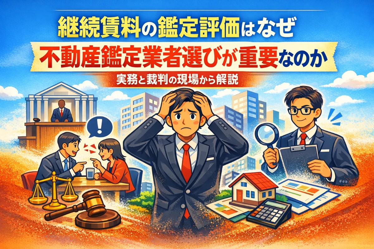 継続賃料の鑑定評価はなぜ不動産鑑定業者選びが重要なのか｜実務と裁判の現場から解説